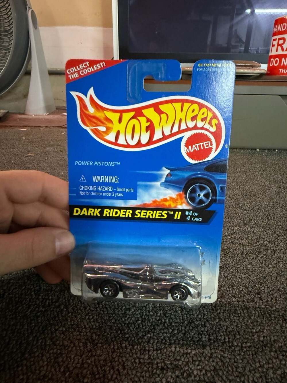 Hot Wheels Power Pistons Dark Rider Series II #4 of 4 Chrome Die-Cast Car